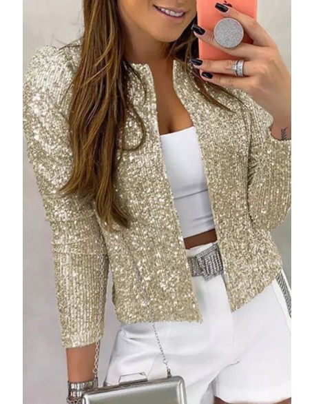 Contrast Sequin Tassel Design Skew Neck Top