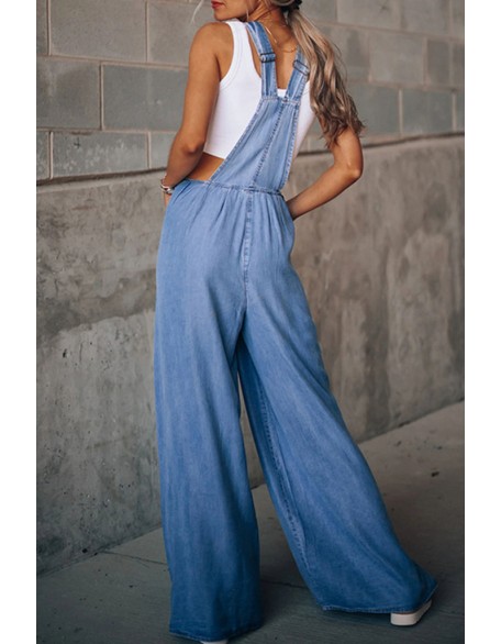 Mesh Patch Glitter Rhinestone Wide Leg Jumpsuit